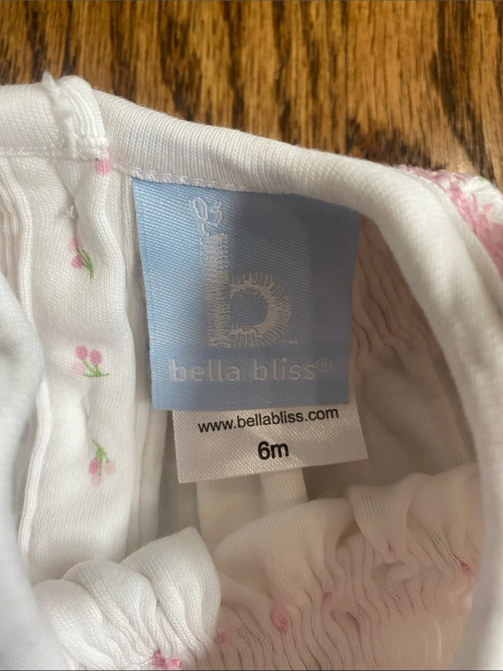 bella bliss Baby Girl's Casey Floral Cotton Bubble Romper, size 6M. Like new